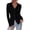 Black, variant on Women's Long Sleeve Floral Mesh Boho Tops Button Down Shirts Fall Blouses Dressy, Ruched Slim Fit, Collared V Neck, Trendy Going Out Date Night Outfit, Elegant Casual Work Office Clothes