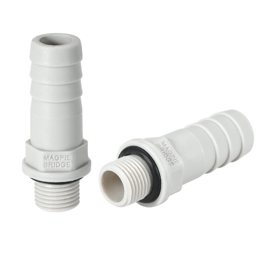 PVC Barb Hose Fittings Connector Adapter 10mm or 25/64" Barbed x 1/8NPT