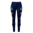thumbnail image 4 of Fiaer Christmas Leggings for Women Plus Size Stretch Xmas Tree Printed Yoga Pants High Waisted Trendy Comfort Slim Fit Workout Trousers Dark Blue XXL, 4 of 4