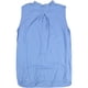 thumbnail image 2 of MaxMara Womens Solid Mixed Media Sleeveless Blouse Top blue XL, 2 of 2