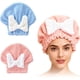 thumbnail image 1 of wonima11 2PCS Super Absorbent Hair Towel Wrap for Wet Hair,Microfiber Hair Drying with Caps Bow Design,2026 New Fast Drying Hair Turban Wrap Towels Shower Cap for Girls and Women(Pink, Blue), 1 of 1