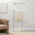 thumbnail image 2 of mDesign Metal Blanket & Towel Wall Ladder Rack for Bedroom/Bathroom, Satin, 2 of 8
