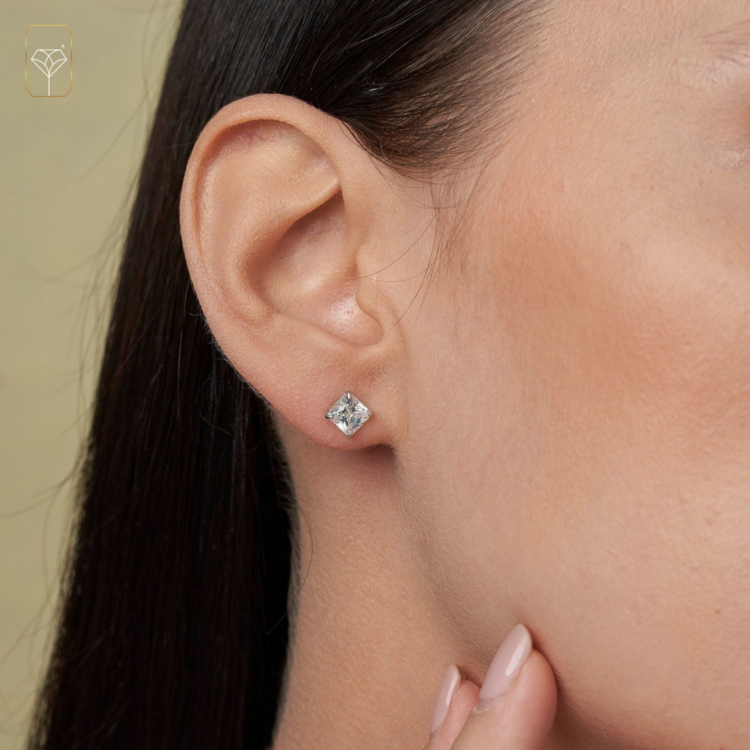 Swarovski Black Diamond Stud Earrings for Men & by DaisyBellBeads, $10.00 |  Black diamond jewelry, White gold earrings studs, Rose gold earrings studs