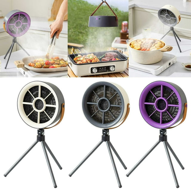Portable Range Hood Fan | Powerful High Wind Suction | Low Noise Silent Technology | Detachable Filter | Compact Desktop Design | Easy to Carry | Indoor Outdoor Barbecue Cooking | 1 Unit