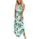 thumbnail image 1 of Gibobby Vestido Casual para Mujer Mujeres Casual Floral Suelto Sundress Vestidos largos Entrecruzados Sin mangas Dividir Maxi Vestido de verano Vesti(Blanco,XL), 1 of 5