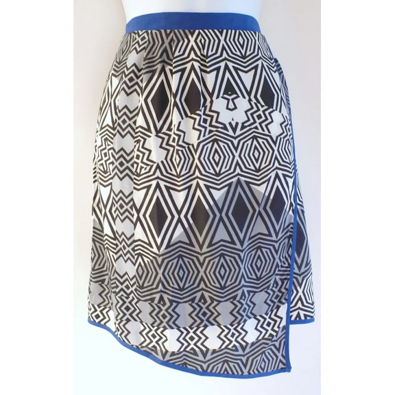 Bar III Geometric Knee Length Skirt Multi-Color Geometric Print Women's Medium