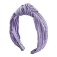 thumbnail image 4 of The Home Edit Knotted Pleated Satin Headband, Purple, 4 of 9