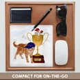 thumbnail image 4 of 3dRose, Orange Tabby in a Baseball Cap, Kitten in a Father of the Year Trophy, ball and Glove Sports Theme, MousePad, 4 of 7
