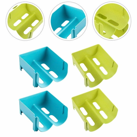 Worgeous  4 Pcs Refrigerator Storage Rack Stackable Bottle Organizer Drawer Beverage Fridge