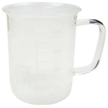 Beaker Mug 400ml Borosilicate Glass.