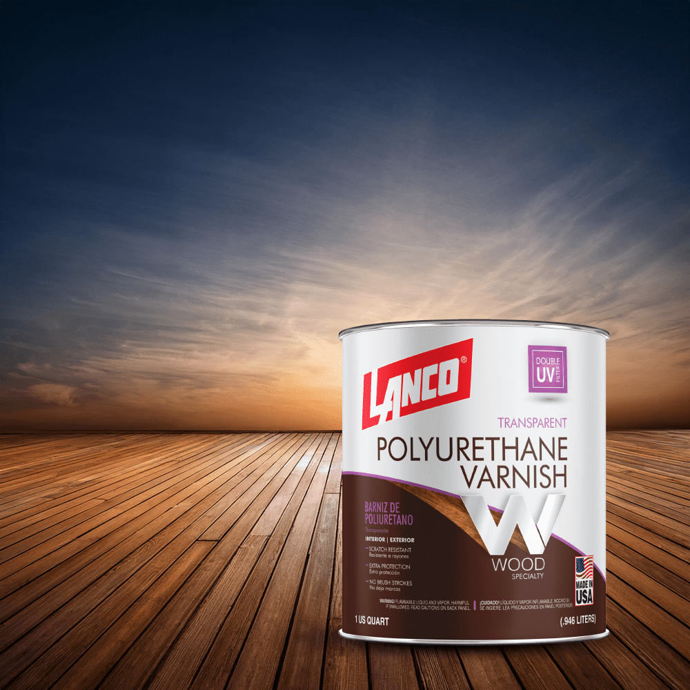 Lanco Gloss Polyurethane Varnish Clear Gloss Finish, 1 Quart