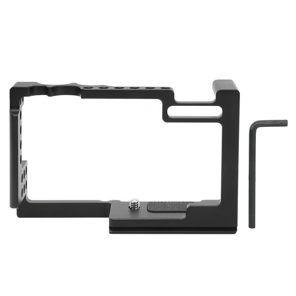 Metal Camera Cage Protection Cover with Cold Shoe Mount Fit for Canon M6 Mark 2 Cameras