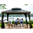 thumbnail image 2 of Gazebo Penguin Yosemite  Aluminum frame wood finish 10 x 12, 2 of 12