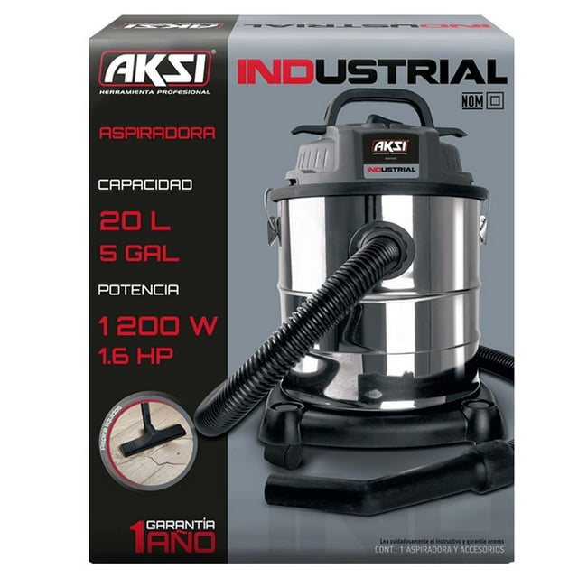 Aspiradora 5 Gal de 1.6 HP 1200W Industrial Aksi Para Auto