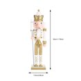 thumbnail image 2 of Christmas Wooden Cartoon Soldier Nutcracker Adorn Desktop Creative Wood Puppet Ornament, 2 of 7