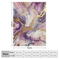 thumbnail image 4 of Orinice Purple Hues Marbling Effect Gold Lines Warm Lightweight Blanket Soft Fleece Throw Blanket for Living Rooms Sofa Decor All Seasons - Multiple Sizes Available 40x50in, 4 of 6