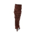thumbnail image 3 of Time and Tru Women's Faux Suede Slouch Boots with Kitten Heels, Wide Width Available, 3 of 6