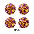 thumbnail image 3 of Soidarity 4 paquetes/lote de pompones de porristas para actuaciones vibrantes, ligeros y portátiles, amplia aplicación Animadoras Oro mixto morado, 3 of 6