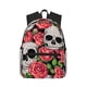 thumbnail image 1 of Fotbe Skull and Roses Mochila Ligera Casual para Laptop para Hombres y Mujeres, Mochila Impermeable de Uso Diario, Mochila para Universidad, 1 of 6