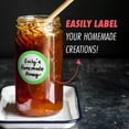 thumbnail image 2 of MESS Dissolvable Canning Labels for Jars  200 Dissolvable Mason Jar Labels - Dissolvable Food Labels for Containers - Jam Homemade Canning Jar Labels Stickers - Removable Mason Jar Labels 2" Lime, 2 of 9