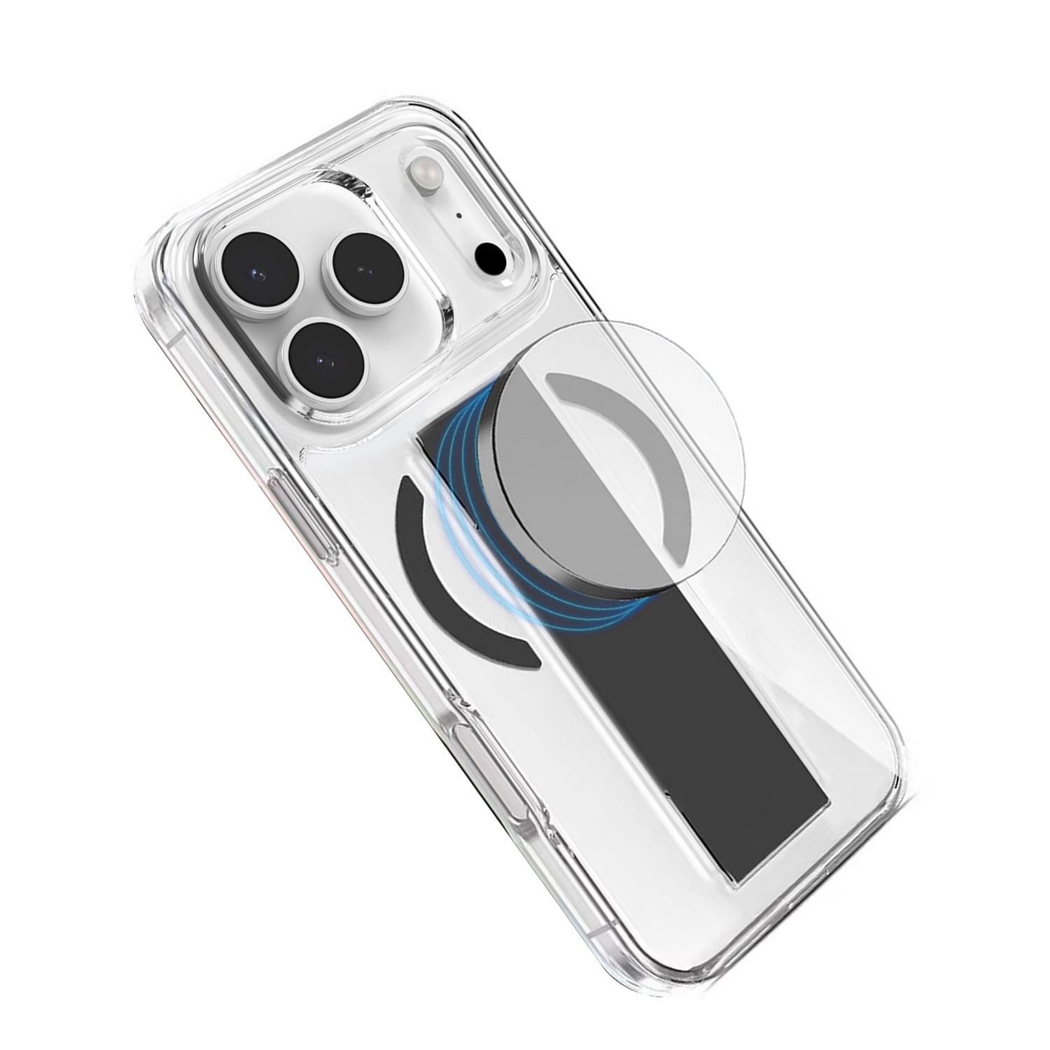 Transparent Hard Back Case with MagGrip for iPhone 17 Pro Max - Black