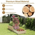 thumbnail image 6 of Spaco Raised Garden Bed with Trellis, 87 Inch Wooden Elevated Planter with 2 Planter Boxes for Patio, Garden, Backyard, Natural, 6 of 12