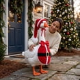 thumbnail image 5 of Lzobxe Lawn Goose Costume Garden Christmas Gooses Clothes for 23" Cement or Plastic Statue, Yard Garment Set for Patio Front Porch Decor, 5 of 8