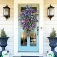 thumbnail image 6 of clearance Spring Front Door Teardrop Wreath Artificial Floral Wreath For Home Decor Spring Floral Door Wreath For All Seasons Home Decoration For Wall Door And Outside home decor clearance, 6 of 9