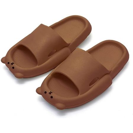 

PIKADINGNIS Unisex Bear Slides Non-Slip Anti-collision Sandals Slippers Indoor & Outdoor
