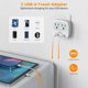 thumbnail image 4 of Adaptador de corriente TESSAN de EE. UU. a Brasil tipo N con 2 salidas, 2 USB, 4 of 6