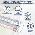 thumbnail image 4 of Uxcell Wire Reinforced Hose, Vinyl Suction Tubing High Pressure Chemical Resistant 1" x 10 Ft, 4 of 7