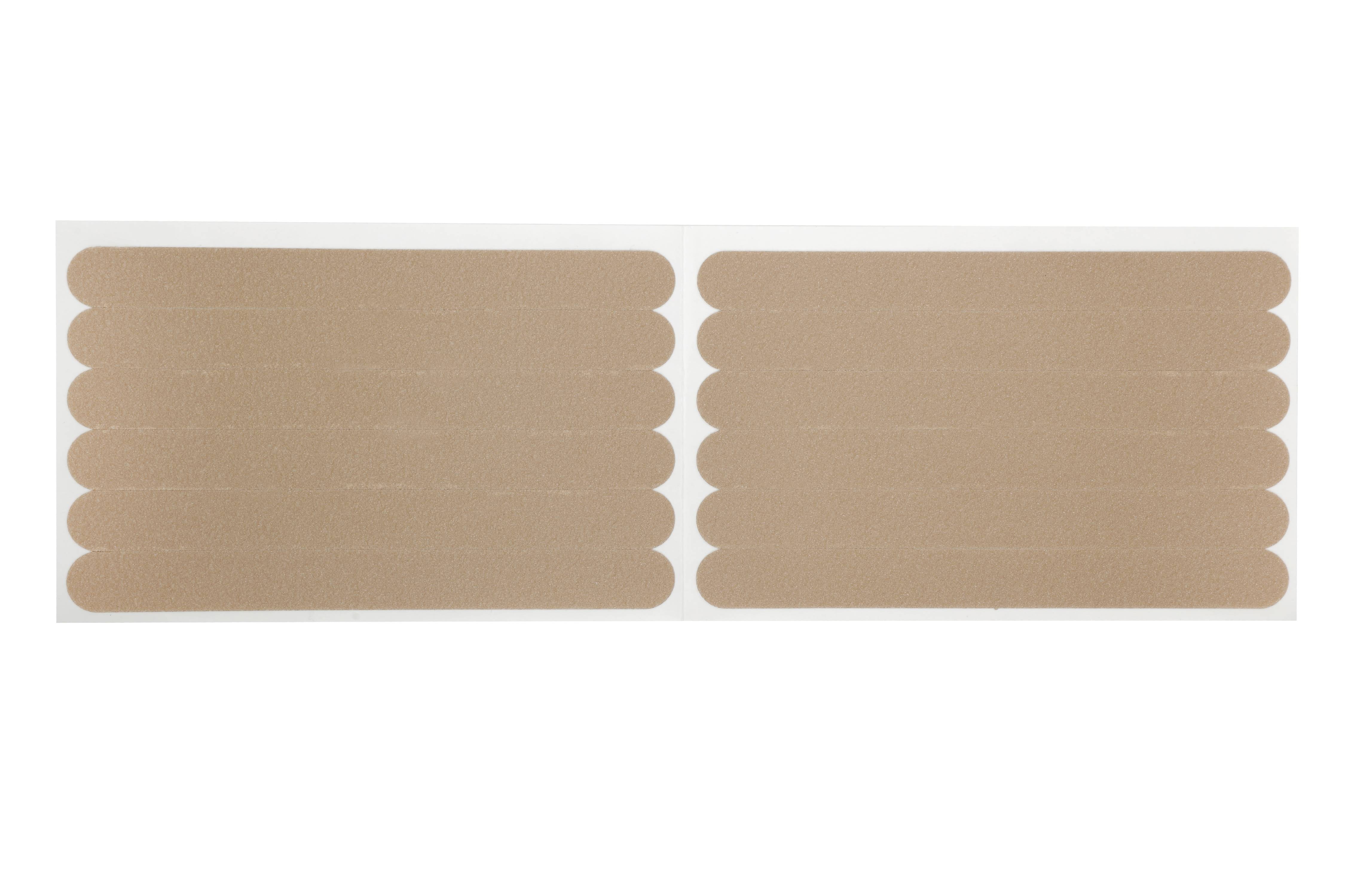 Clear Tan /& Gray Strips 12 Per Pack 7.5/" Adhesive Bath Safety Treads White