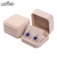 thumbnail image 6 of Flip Cover Jewelry Storage Boxes Earrings Pendant Jewelry Box Velvet Case Earrings Plastic Display Box 7*7*4cm WHITE, 6 of 6