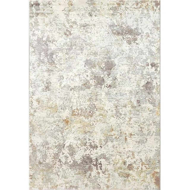 Dynamic Rugs CO46520236414 3 ft. 11 in. x 5 ft. 7 in. Couture 52023 Rectangle Contemporary Area Rug - 6414 Grey & Gold