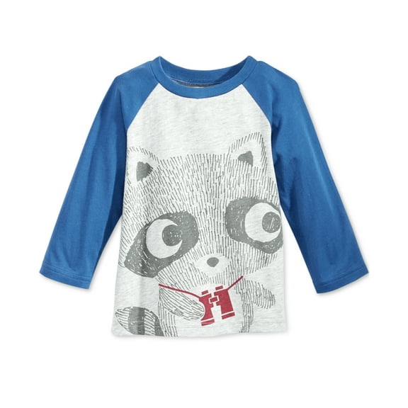 First Impressions 12M Baby Boys Long-Sleeve Graphic-Print T-Shirt – Blue/White