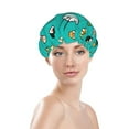 thumbnail image 3 of Kdxio Sushi Print Shower Cap for Women,Elastic and Reusable,Double Waterproof Layers Bathing Hat, 3 of 9