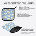 thumbnail image 3 of Yayeee Oven Mitts and Pot Holder Set of 4 Heat Resistant Kitchen Gloves Baking Hot Pad, Playful Fried Eggs, 3 of 5