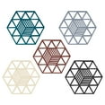 thumbnail image 6 of Ludlz Silicone Trivet Mats and Hot Pads 2 Pcs Hexagon Heat Multifunction Kitchen Tool for Bowl Mats, Dish Mats Placemats, 6 of 8