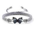 thumbnail image 2 of Fdelink a Bracelet Butterfly Bracelets for Teen Girls Adjustable String Butterfly Bracelets for Women Cute Butterfly Charm Bracelets Grey, 2 of 8