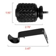 thumbnail image 4 of UTOPIA ALLEY Wall Mounted 3/4 Inch Curtain Rod - Curtain Rods For Windows 86 to 120 Inch, Adjustable Drapery Rods, Black Curtain Rods, Bedroom Curtain Rods, Tapestry Poles (Black, 86"-120"), 4 of 8