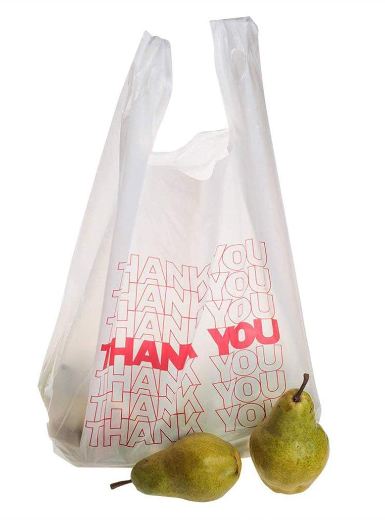 Pack of 2000 Thank You Plastic Bags 6 x 4 x 15. Carry-Out T-Shirt Bags ...
