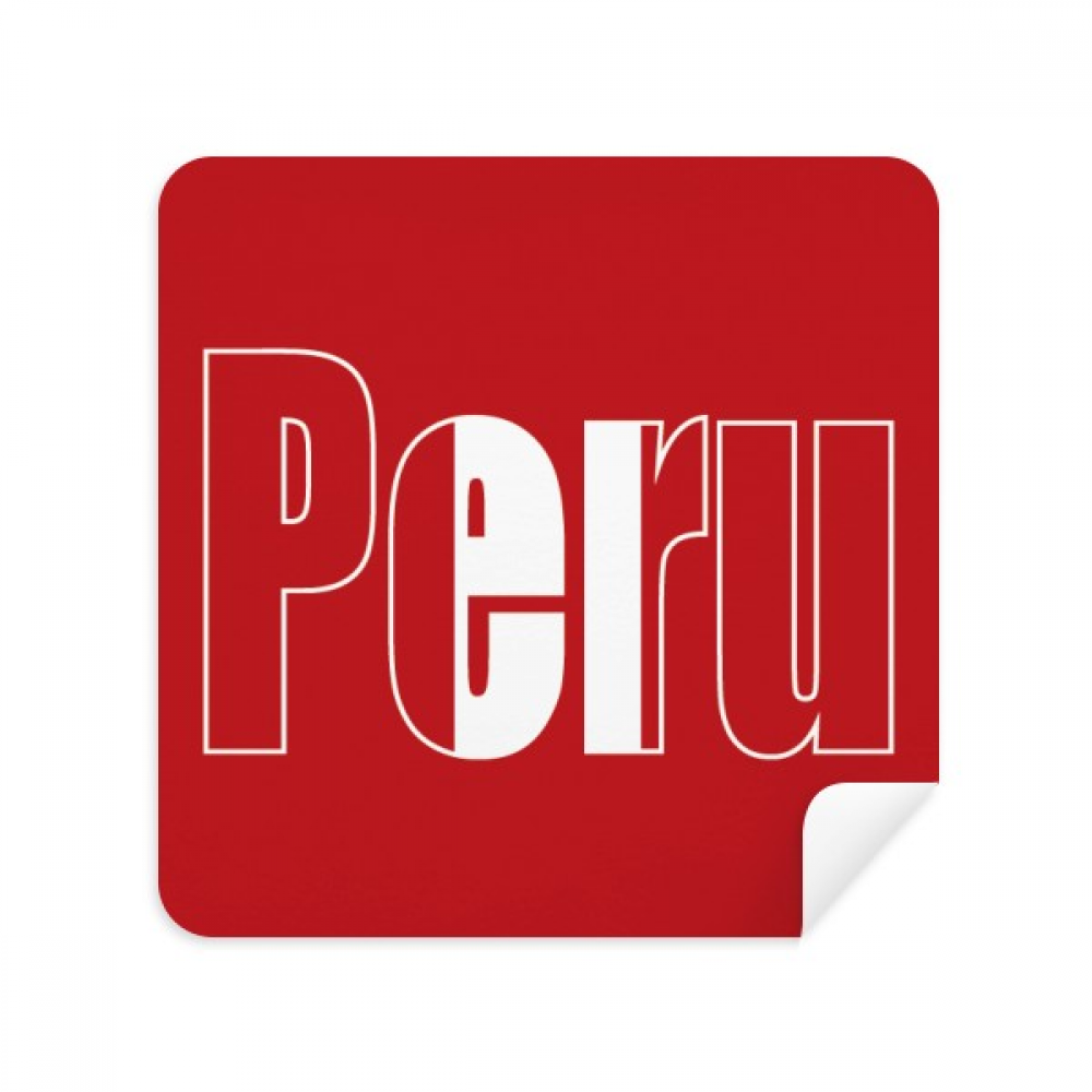 Peru Country Flag Name Glasses Cloth Screen Cleaner Suede Fabric 2 Pack