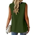 thumbnail image 6 of Sanbonepd Women's Vest Sleeveless Coat Solid Color Cardigan Suit Casual, 6 of 9