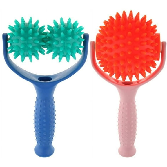 LANFENG 2PCS x Massage Rollers Spiky Massage Balls with Handle, Body Muscle Relax Massager, Self Massage Rollers