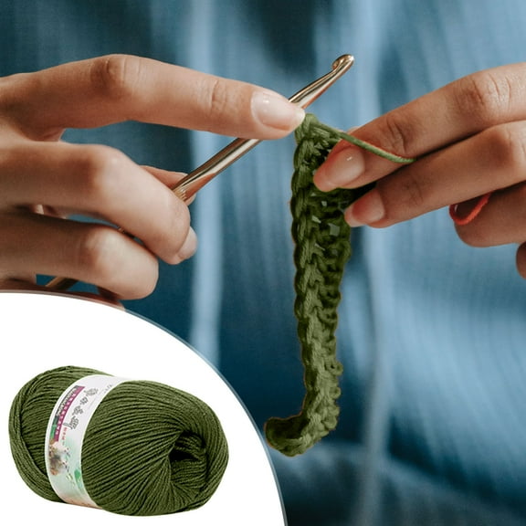 KQJQS 5-Strand Milk Cotton Yarn - 50g 325m Crochet & Knitting Thread for DIY Baby Sweater, Wool Balls, Hats