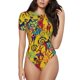 thumbnail image 1 of Balery Dancing African Womens Body de cuello redondo de manga corta para mujer Tops de manga corta Tops básicos-Small, 1 of 7