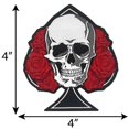thumbnail image 3 of Ace of Spades Skull - Woven Patch - 4" x 4", 3 of 3