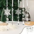 thumbnail image 4 of Meggemo 10PCS Christmas Clear Icicle Hanging Ornaments 2D Winter Decorations for Xmas Tree Wall Window Holiday Season Party Home Indoor Outdoor Decor, 4 of 6