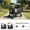 thumbnail image 5 of AILEEKISS Wagon Stroller for 4 Toddlers, 4-in-1 Baby Wagon with Canopy, 59 Pounds, Black Grey, 5 of 11