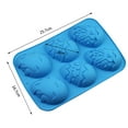 thumbnail image 6 of Fiaya Women Easter Eggs Shaped Cake Mold, 6 Cavity Silicone Egg Molds, 1pc 3D Egg Baking Tooling for Cake Baking Chocolate Candy Jello Decorating Crafts, 10.1×6.57inch (Blue), 6 of 7